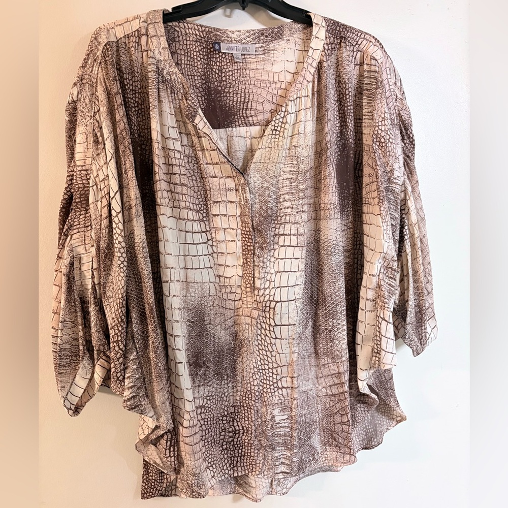 Jennifer Lopez 3/4 sleeve Plus Size Blouse